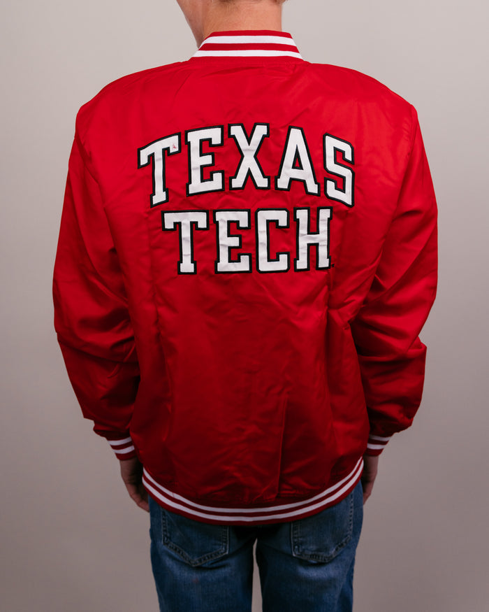 Red Texas Tech Red Raiders Vintage Varsity Jacket Back