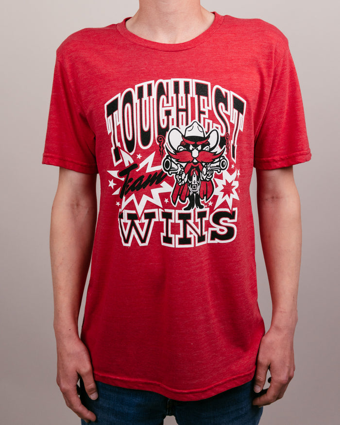 Red Texas Tech Red Raiders Toughest Team Wins Vintage T-Shirt Front