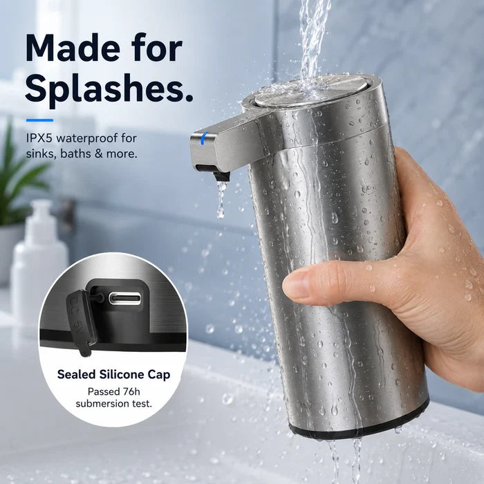 Touchless Soap Dispenser, Stainless Steel, Clog-Free