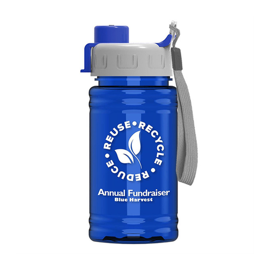 UpCycle Mini 16 oz. rPet Sports Bottle with Quick Snap Lid, Screen Print