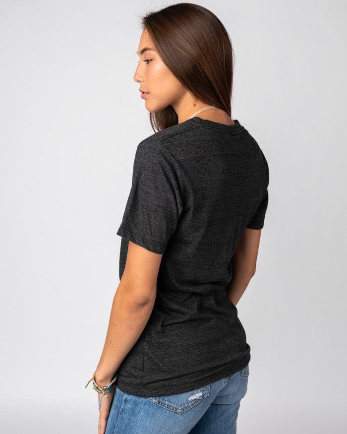 Black Unisex Essentials Collection Vintage T-Shirt Side