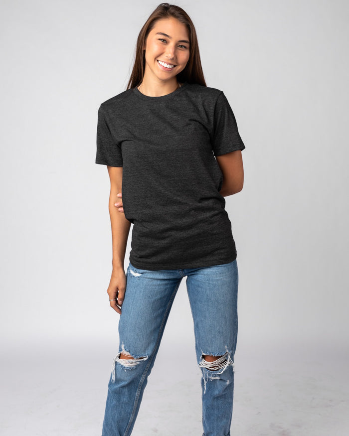 Black Unisex Essentials Collection Vintage T-Shirt Wide