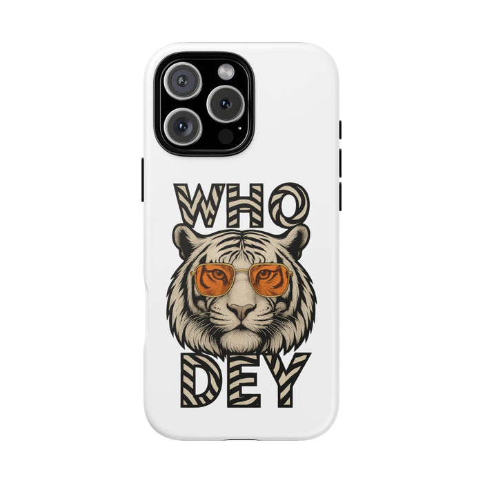 White Bengal Phone Case with Cool Tiger Design | Who Dey | Perfect Gift for Bengals fans
