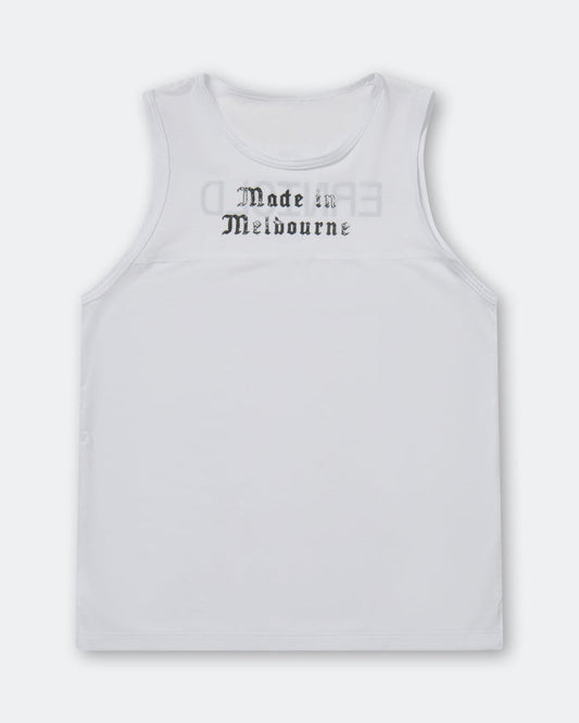 Womens Race Singlet Melbourne - White