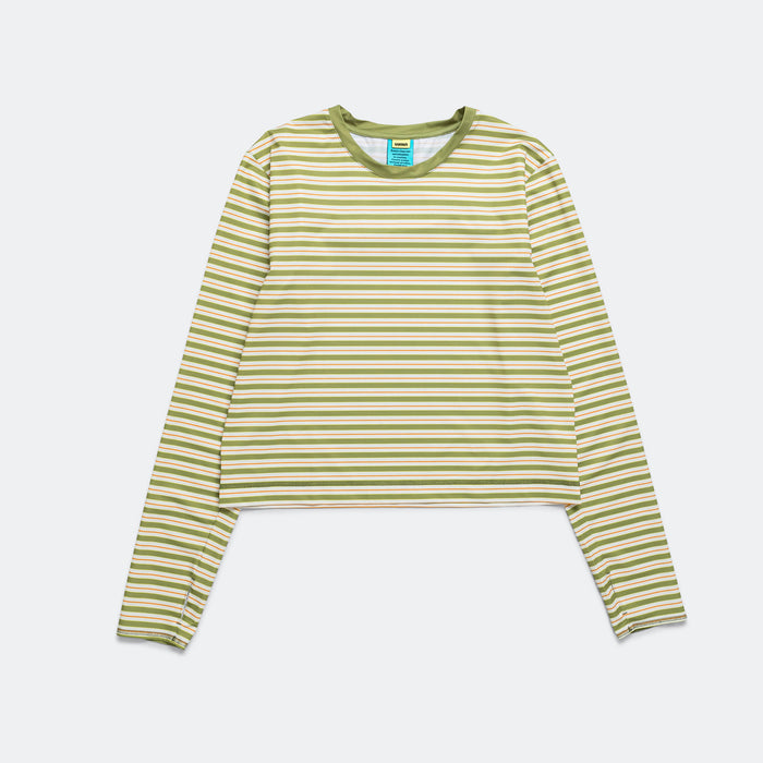 Womens Striped LS - Sage Stripe