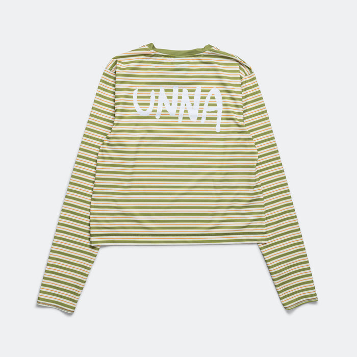 Womens Striped LS - Sage Stripe
