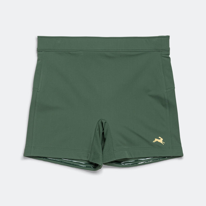 Womens Turnover Half Tights - Emerald