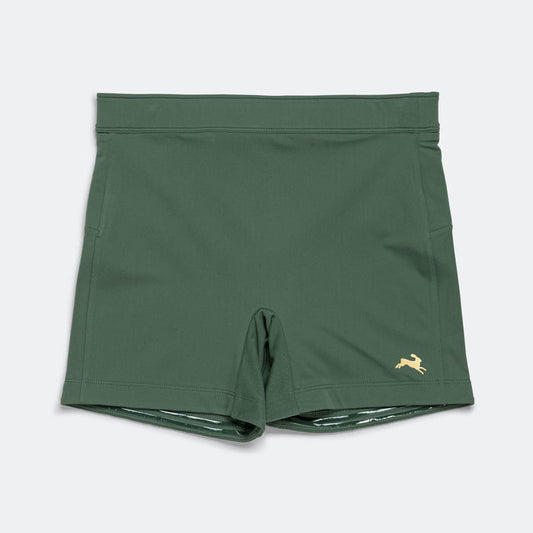 Womens Turnover Half Tights - Emerald