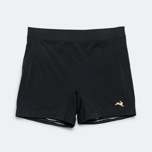 Womens Turnover Short Tights - Black