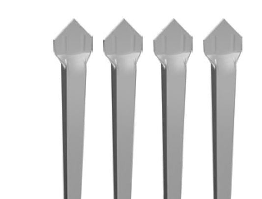 Zeus aluminium pickets - 4 pack 2100MM LONG - MILL FINISH - Image 1