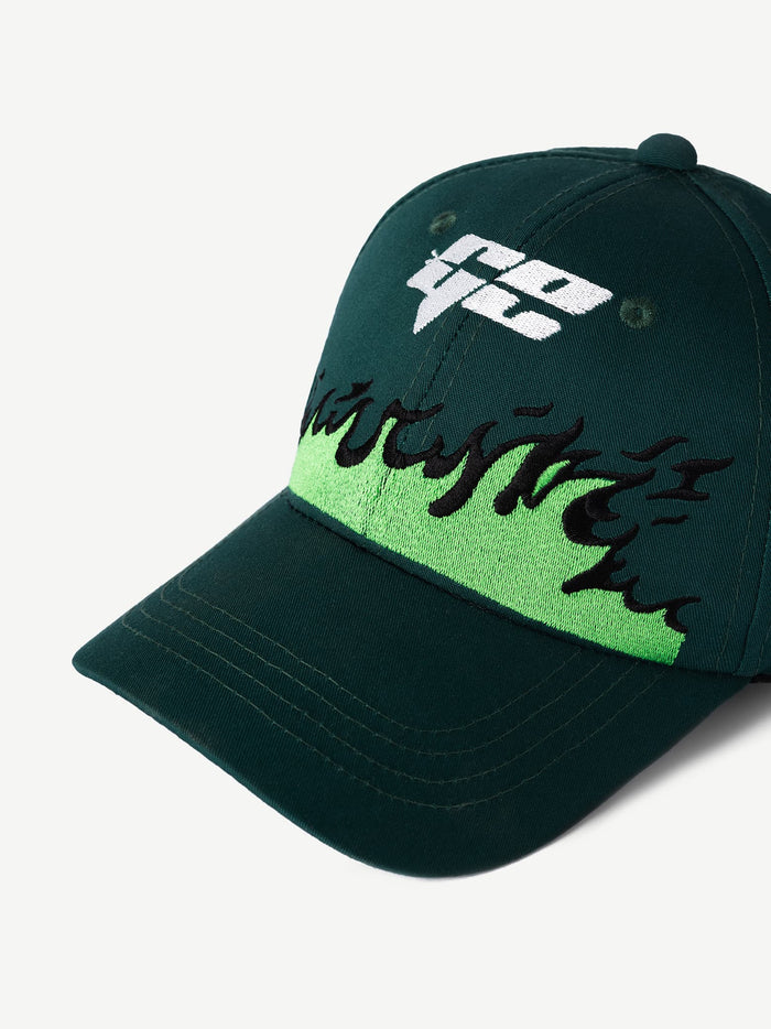 ZORO deep green anime cap, embroidered flame, limited - GROOVY Pakistan